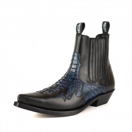 Mayura Boots ROCK 2500 Schwarz Box Blau Python