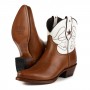 Mayura Boots 2374-STAR Pull Grass Castaño Napa Blanca